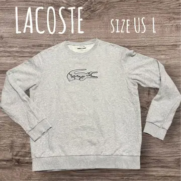 LACOSTE 라코스테 맨투맨 라지 로고 그레이 사이즈 US L