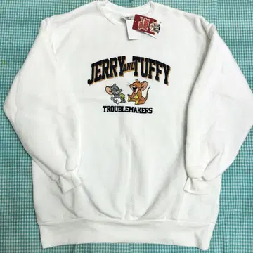 [ 톰과 제리 ] 자수 제리 타피 오버 사이즈 맨투맨