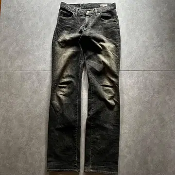 big john grunge fade denim pants black
