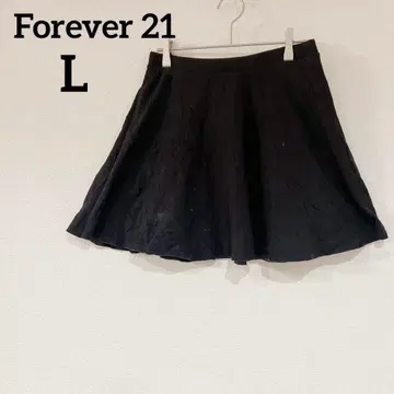 새상품급 Forever 21 [ L ] 블랙 플레어 스커트 미니 스커트