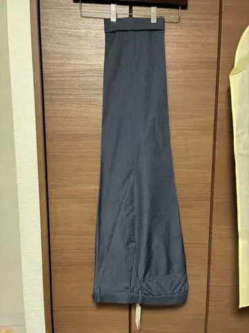 미사용 새상품 오리히카 슬랙스 네이비 M 더블 밑단 기장 수선 66cm