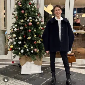 뉴앙스 푸들 코쿤 코트 사사카와 유리 씨 콜라보 해시뉴앙스