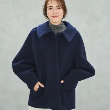 뉴앙스 푸들 코쿤 코트 사사카와 유리 씨 콜라보 해시뉴앙스