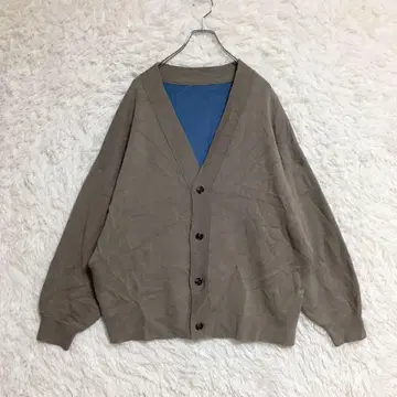 V넥 가디건 루즈핏 심플 무지 돌려입기