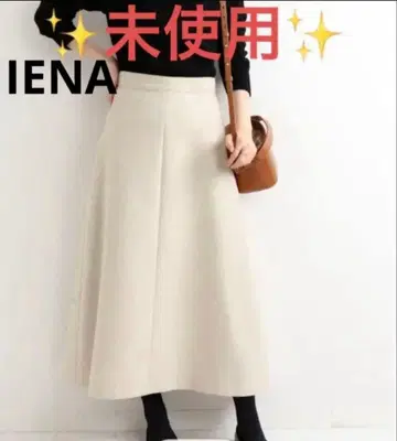 택 포함 새상품 이에나 IENA 울 멜란지 트라페즈 스커트 롱 스커트