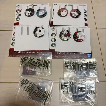 주술회전 5th Anniversary 아크릴 스탠드 캔뱃지 세트