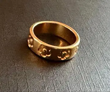 H.P.FRANCE 골드 컬러 꽃 무늬 반지 14.5호