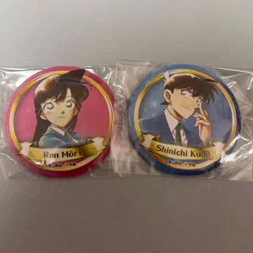 코난 백화점 미카 상점가 캔뱃지 유미란(모리 란) 남도일(쿠도 신이치)