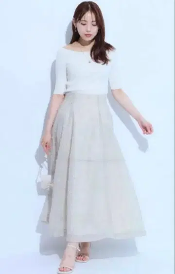 [새상품 택 포함] 마이 스트라다 리본 자수 스커트