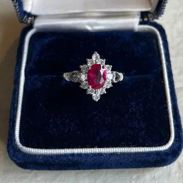 [ 홍 씨의 별 왕관 1980년대 스타일 루비 링 ]