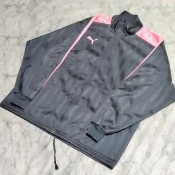 [ L~O 사이즈 ] PUMA 블랙 x 핑크 트랙 자켓 [ 푸마 ]