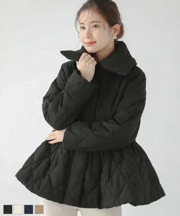 Fitmore 페플럼 패딩 자켓 블랙 프리 사이즈 정가 18900엔