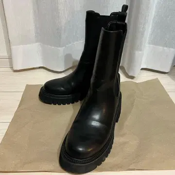 오리엔탈 트래픽 사이드 고어 부츠 통굽 L