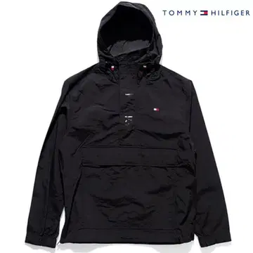 타미힐피거 Tommy 나일론 하프 지퍼 후드티 풀오버