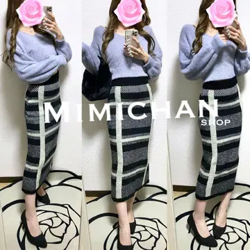 새상품 코디 샤기 니트 x 니트 스커트 로얄 파티 에고이스트