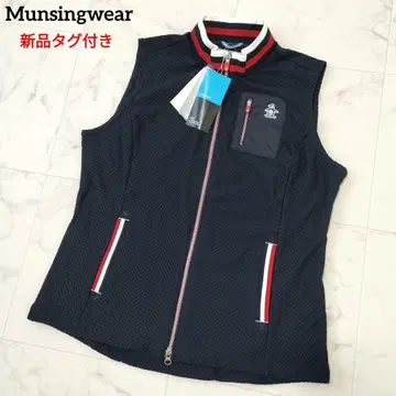 [택 포함 새상품] 먼싱웨어 골프 메쉬 와플 지퍼 베스트 LL