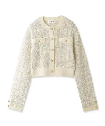 [ 새상품 택 포함 ] LILYBROWN 트위드 니트 가디건 화이트