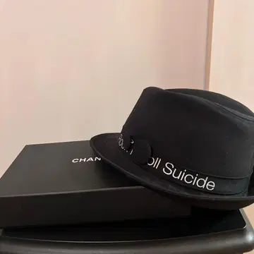 새상품급 CA4LA 블랙 중절모 울 햇 56cm