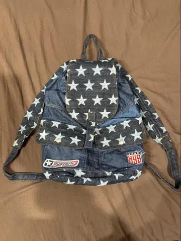 Hysteric 별 패턴 데님 백팩