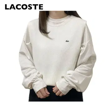 LACOSTE 라코스테 코튼 니트 베스트 원포인트 자수 로고