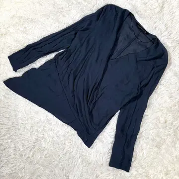 자라 우먼 [ S ] 드레이프 카슈쿨 블라우스 레이온 긴팔 네이비