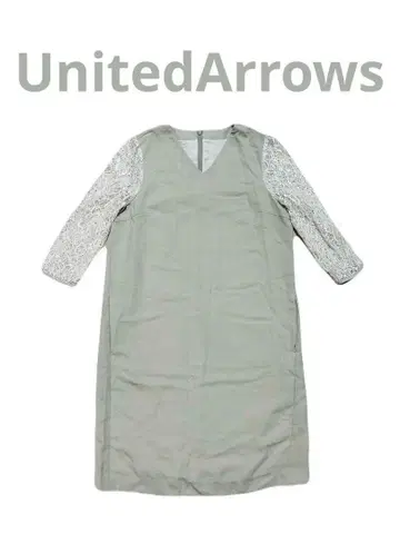 새상품 UnitedArrows 유나이티드애로우즈 레이스 7부 기장 원피스