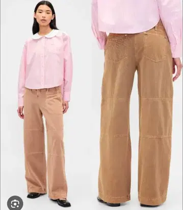 Gap x Sandy Liang 로우라이즈 유틸리티 팬츠