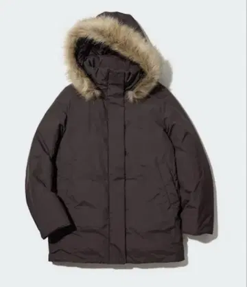 UNIQLO 유니클로 하이브리드 다운 코트 M 브라운 새상품급