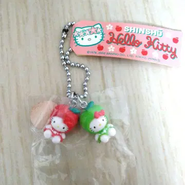 산리오 헬로키티 2002 신슈 한정판 사과 지역 한정 키링 레어