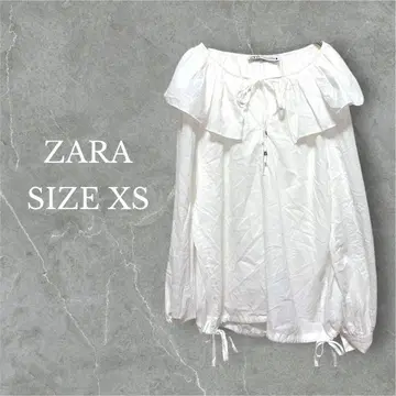 자라 블라우스 프릴 옷깃 성숙/러블리 루즈핏 페미닌 걸리시 화이트