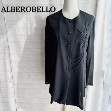알베로베로 플라워 모티브 블랙 롱 셔츠 졸업 의류 세레모니