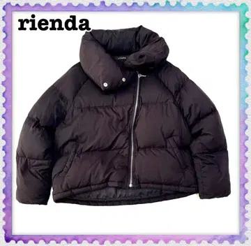 rienda 블랙 숏 기장 다운 자켓