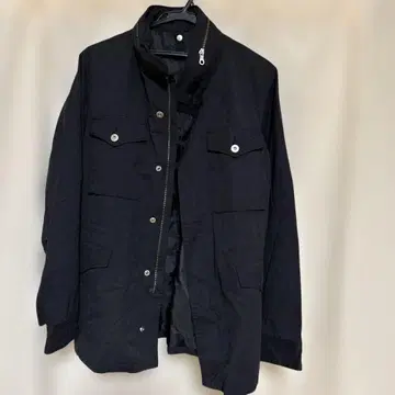 블랙 집업 캐주얼 자켓 L plus one