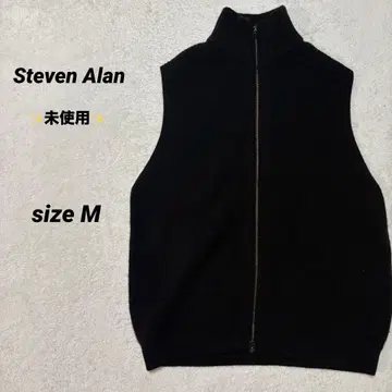 [ 미사용 ] Steven Alan 니트 베스트 M 블랙