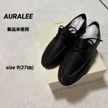 [미사용 새상품] AURALEE 가죽 신발 27cm 블랙
