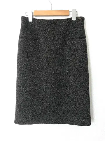 소니아 리키엘 울 니트 트위드 타이트 스커트 미디 기장