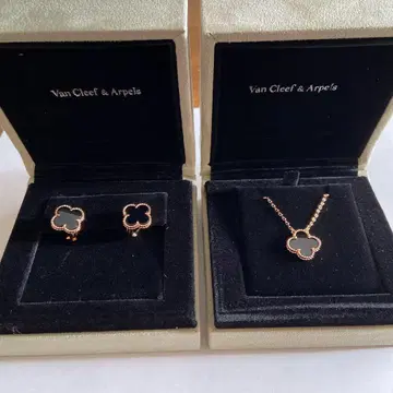 클로버형 디자인 목걸이 & 귀걸이