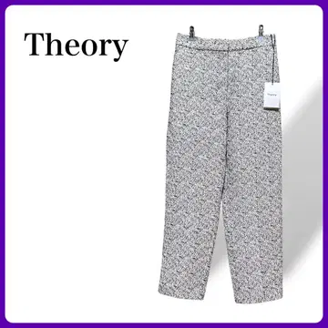 띠어리 밴부 트위드 크롭 하이웨스트 트라우저 사이즈 4