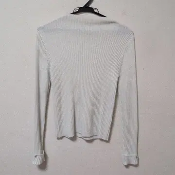 [컨디션 최상] 트웰브 어젠다 라메입 화이트 리브 니트 M 사이즈