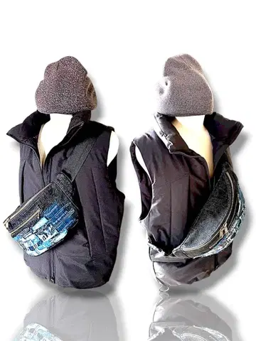 보로 데님 패치워크 바디백