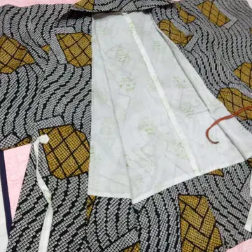 세탁 가능한 쥐어짜기 패턴의 도중옷입니다. 일본제 기하학 패턴 겉옷