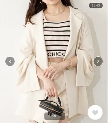 Chico 2023SS 본치 소매 트임 테일러드 자켓