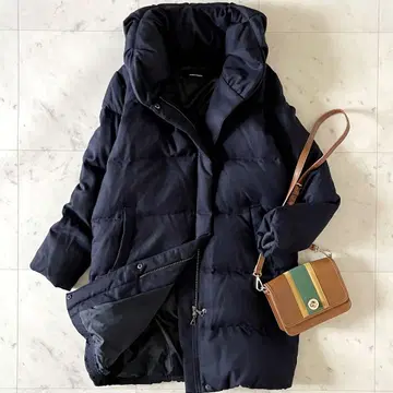 새상품급*저널 스탠다드 숄카라 다운 코트 S 네이비