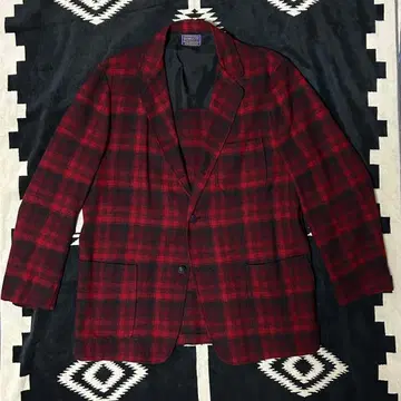 레어 1940s 펜들턴 빈티지 옴브레 섀도우 3버튼 극상