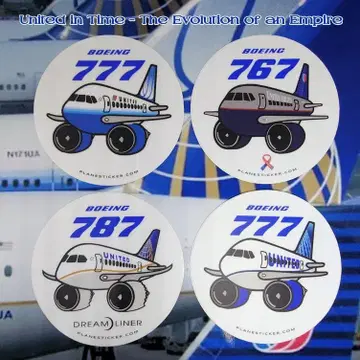 미국의 하늘, 디자인에 새겨진 야망: 유나이티드 에어라인즈 통통 스티커