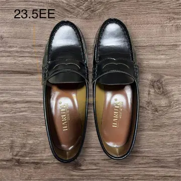 HARUTA 블랙 가죽 로퍼 23.5EE