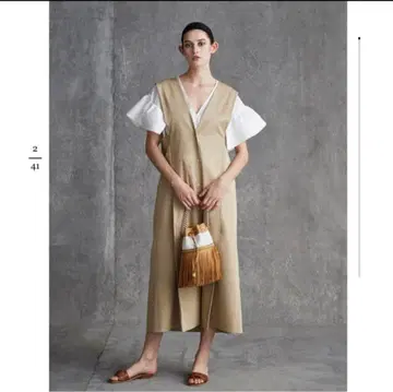 drawer 새틴 스냅 원피스