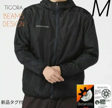 새상품 빔즈 디자인 남성용 나일론 후디드 후드티 발수 보온 M 사이즈