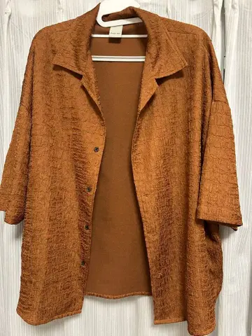 Casper John 브라운 오버사이즈 셔츠