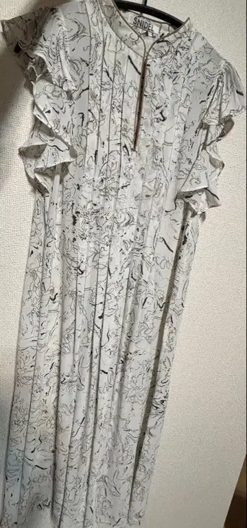 snidel 프릴 장식 꽃무늬 롱 원피스